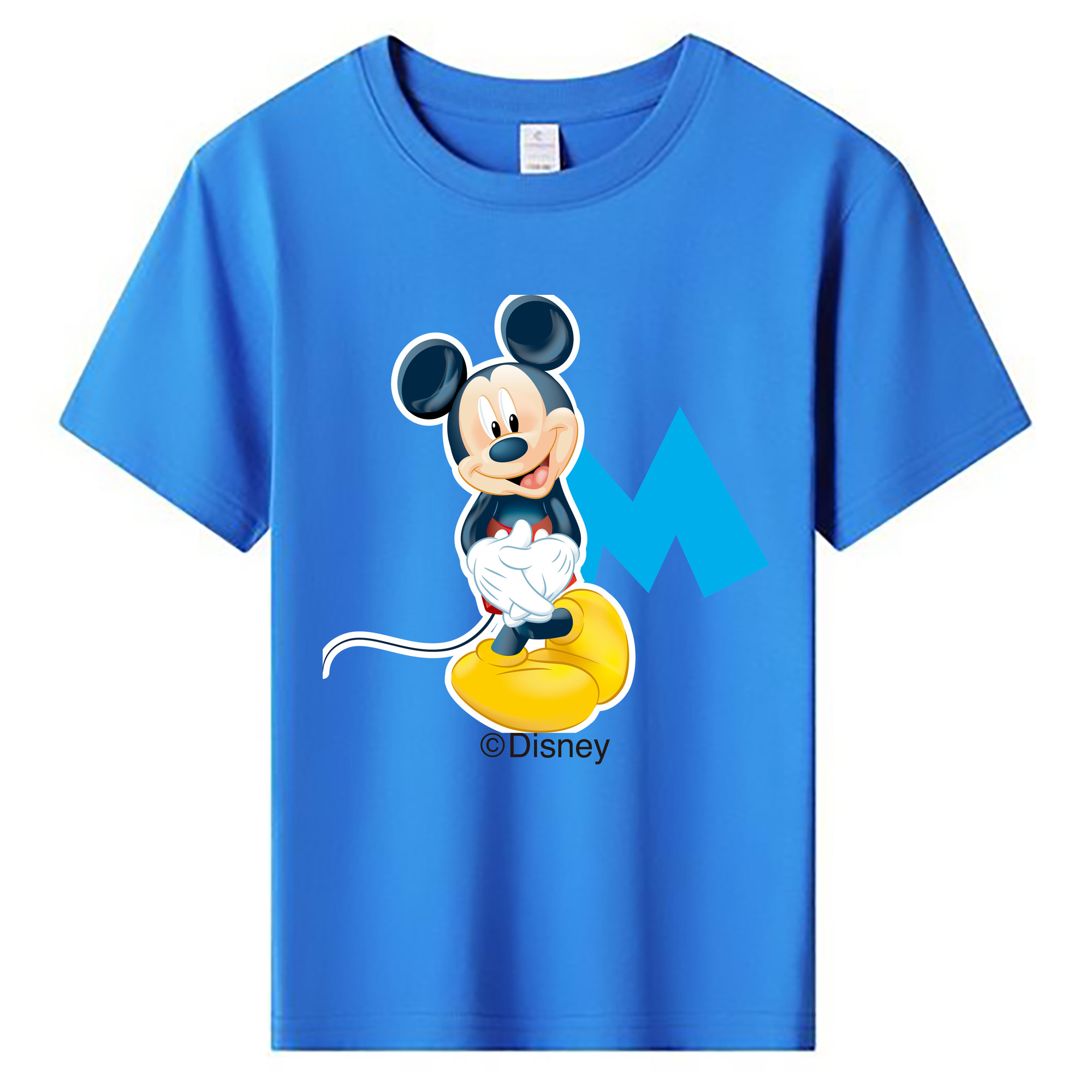 ミッキーマウス Mickey Mouse 綿100％キッズTシャツ（フロントプリント）